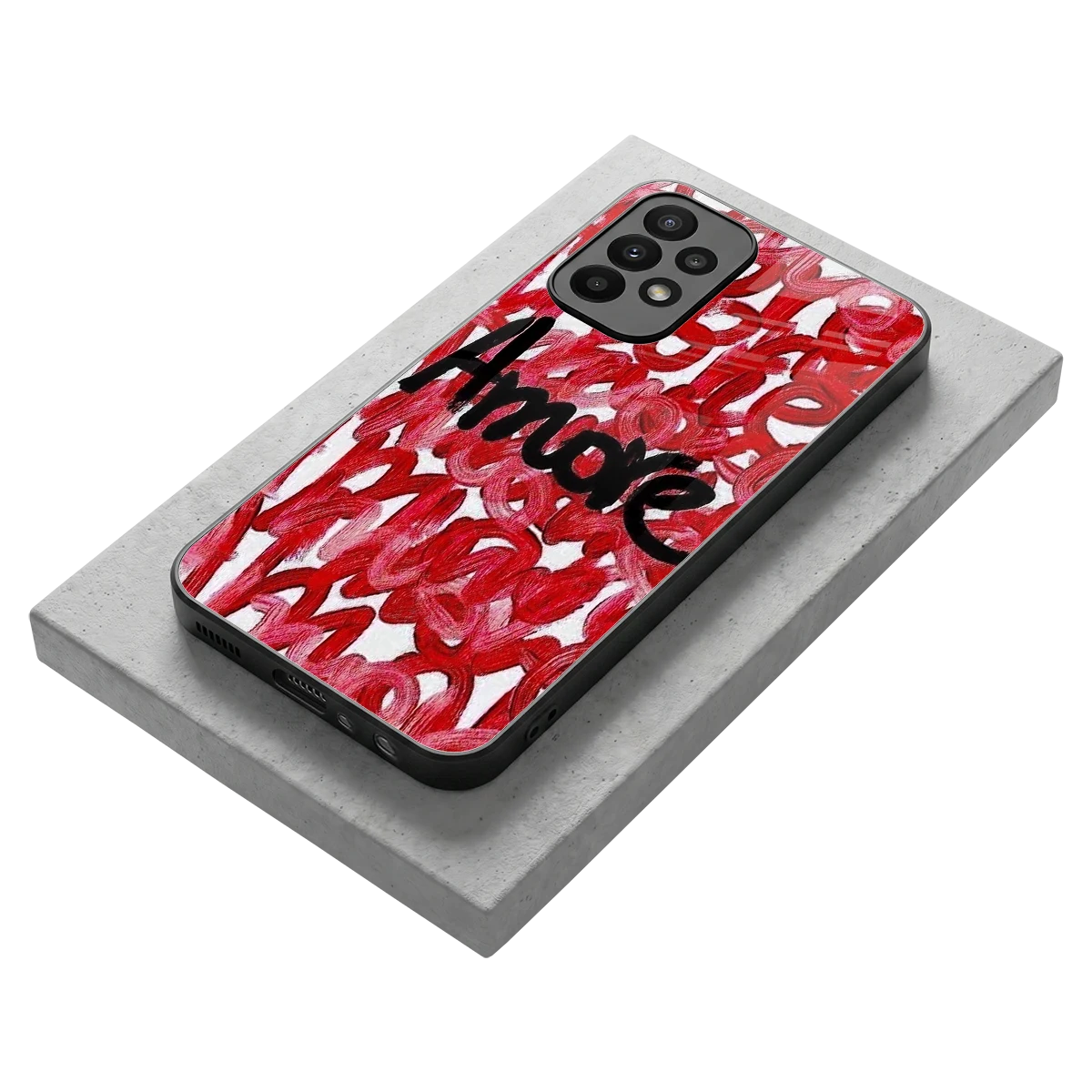 Amore stylish phone case for samsung galaxy a23 | glossy glass and slim fit