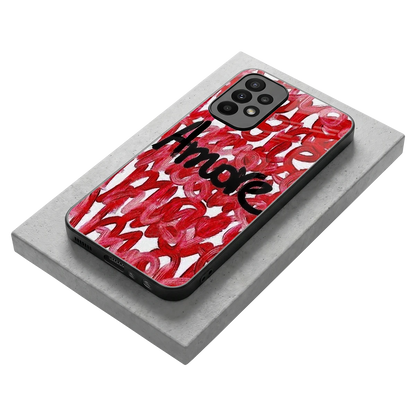 Amore stylish phone case for samsung galaxy a23 | glossy glass and slim fit
