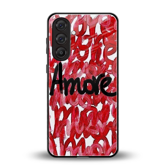 Amore back phone cover | glass case for samsung galaxy m36 5g