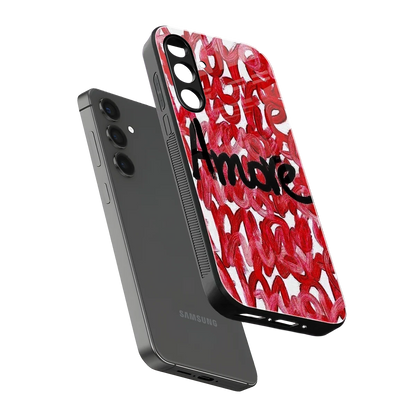 Amore sleek samsung galaxy a55 5g cover with tempered glass back and TPU edges