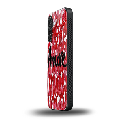 Amore samsung galaxy a55 5g mobile cover | shockproof glass phone case