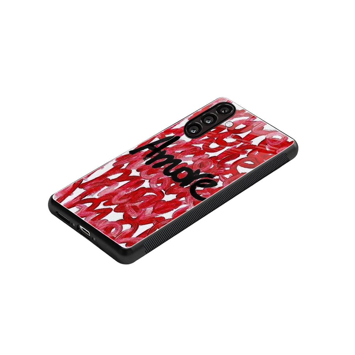 Amore stylish phone case for samsung galaxy a55 5g | glossy glass and slim fit