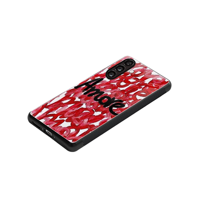 Amore stylish phone case for samsung galaxy a14 5g | glossy glass and slim fit