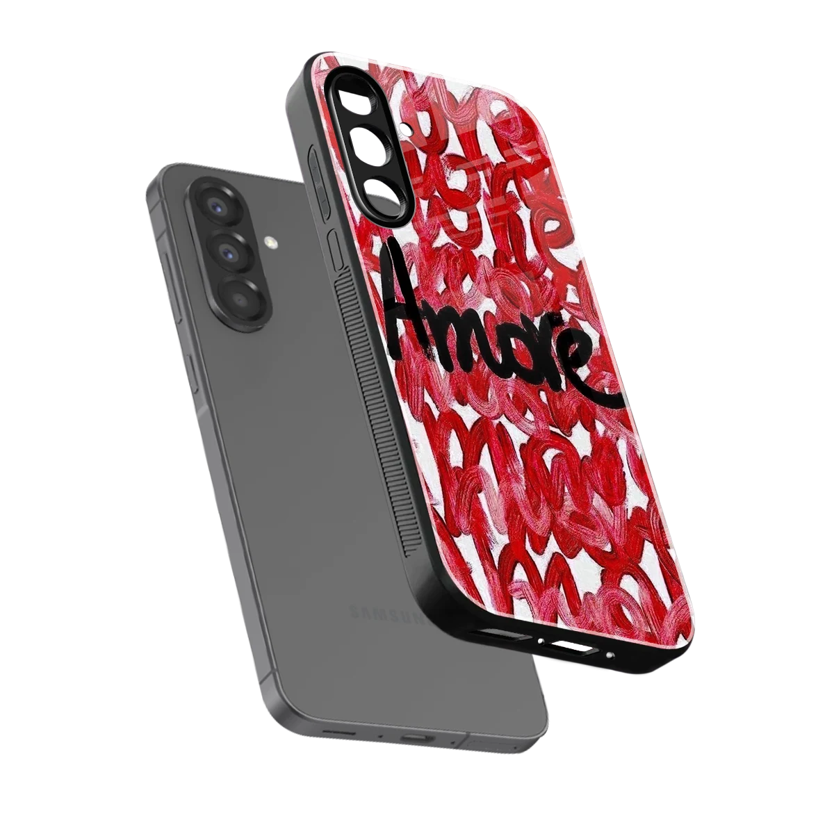 Amore sleek samsung galaxy a36 5g cover with tempered glass back and TPU edges