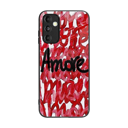 Amore back phone cover | glass case for samsung galaxy m14 5g