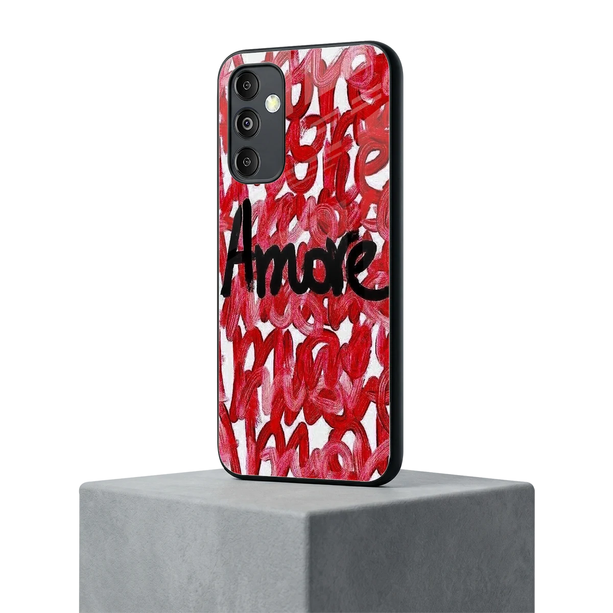 Amore samsung galaxy m14 5g mobile cover | shockproof glass phone case