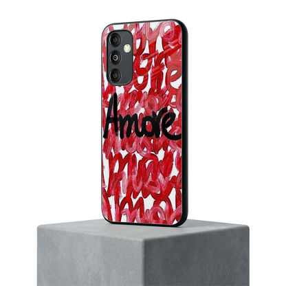 Amore samsung galaxy m14 5g mobile cover | shockproof glass phone case