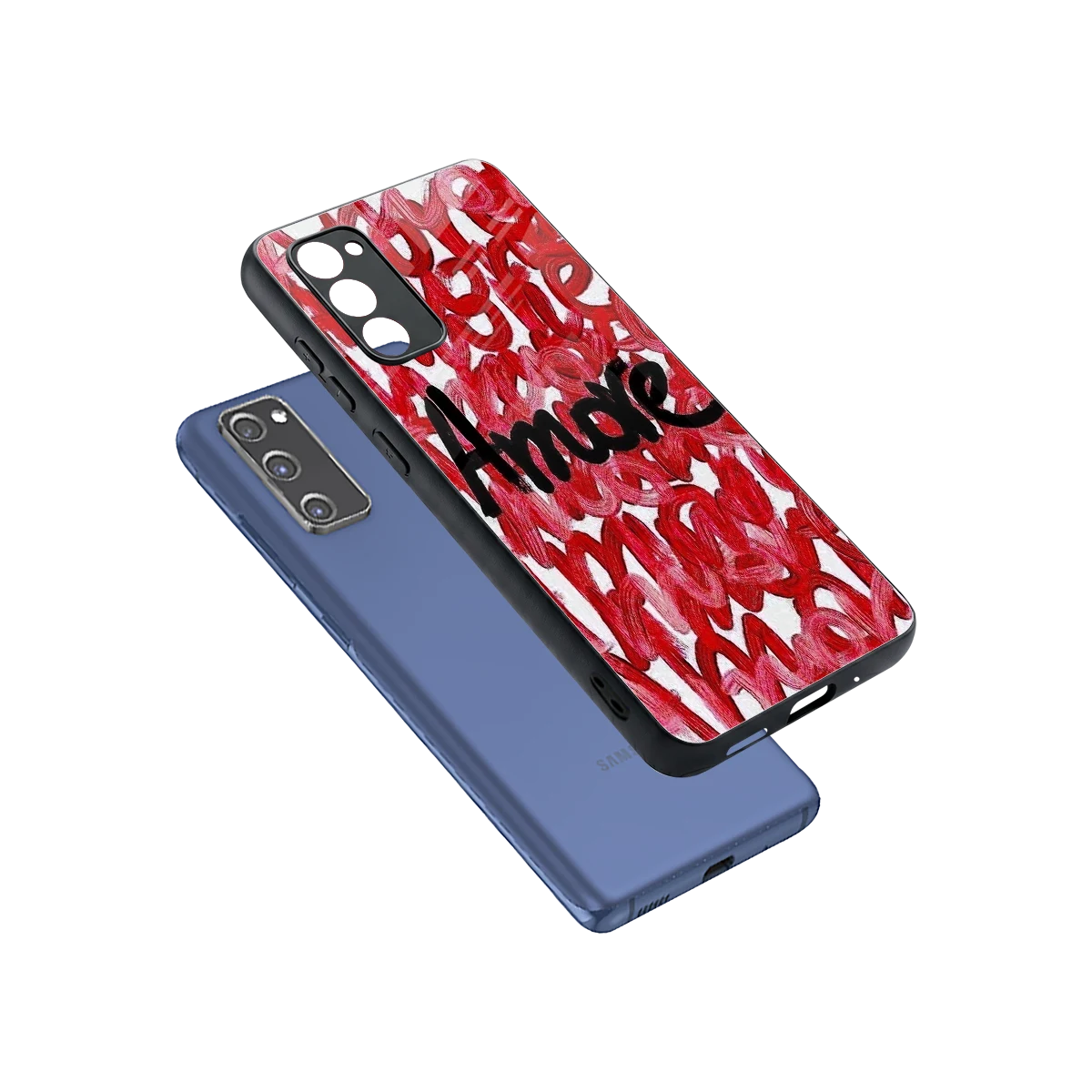 Amore sleek samsung galaxy s20 fe cover with tempered glass back and TPU edges