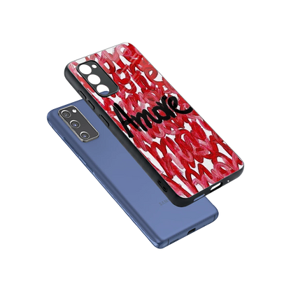 Amore sleek samsung galaxy s20 fe cover with tempered glass back and TPU edges