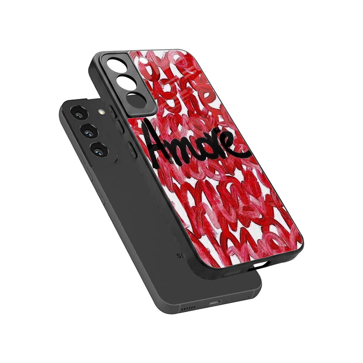 Amore sleek samsung galaxy s22 cover with tempered glass back and TPU edges