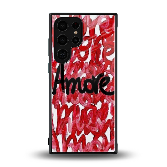 Amore back phone cover | glass case for samsung galaxy s24 ultra