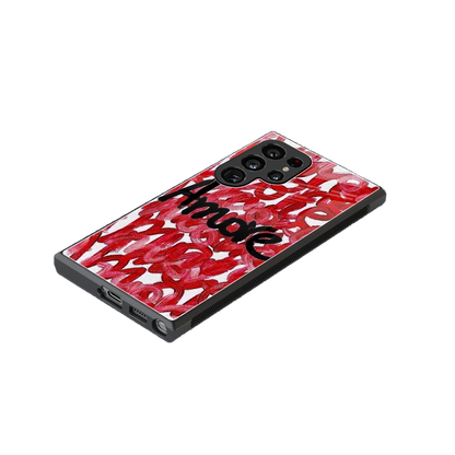 Amore stylish phone case for samsung galaxy s24 ultra | glossy glass and slim fit