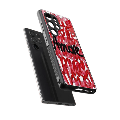 Amore sleek samsung galaxy s25 ultra cover with tempered glass back and TPU edges