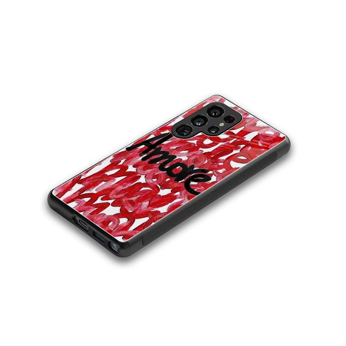 Amore stylish phone case for samsung galaxy s25 ultra | glossy glass and slim fit