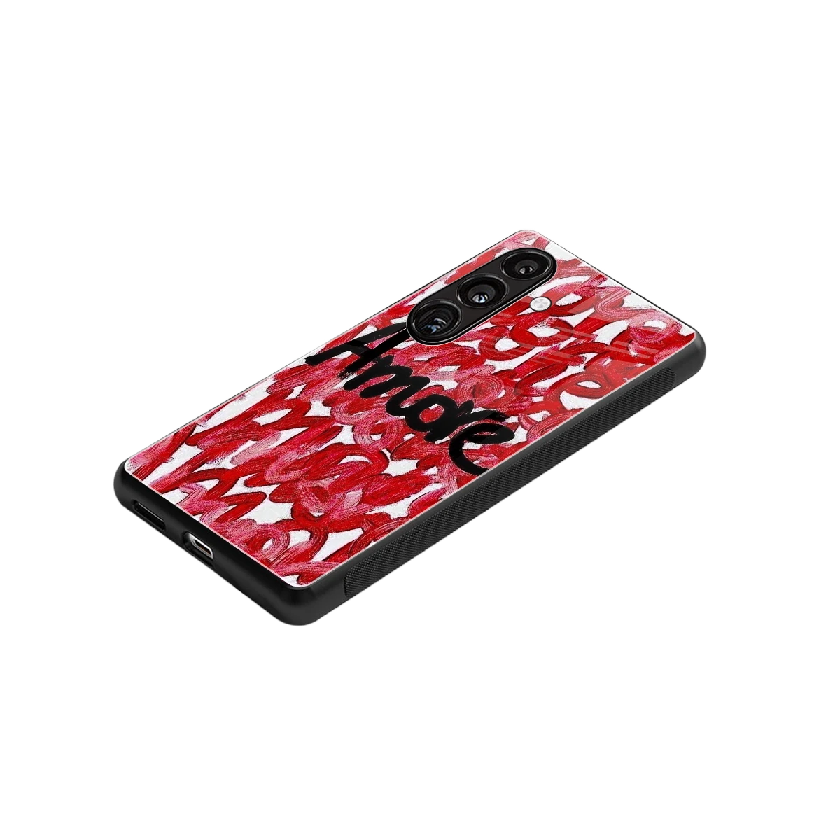 Amore stylish phone case for samsung galaxy s24 fe | glossy glass and slim fit