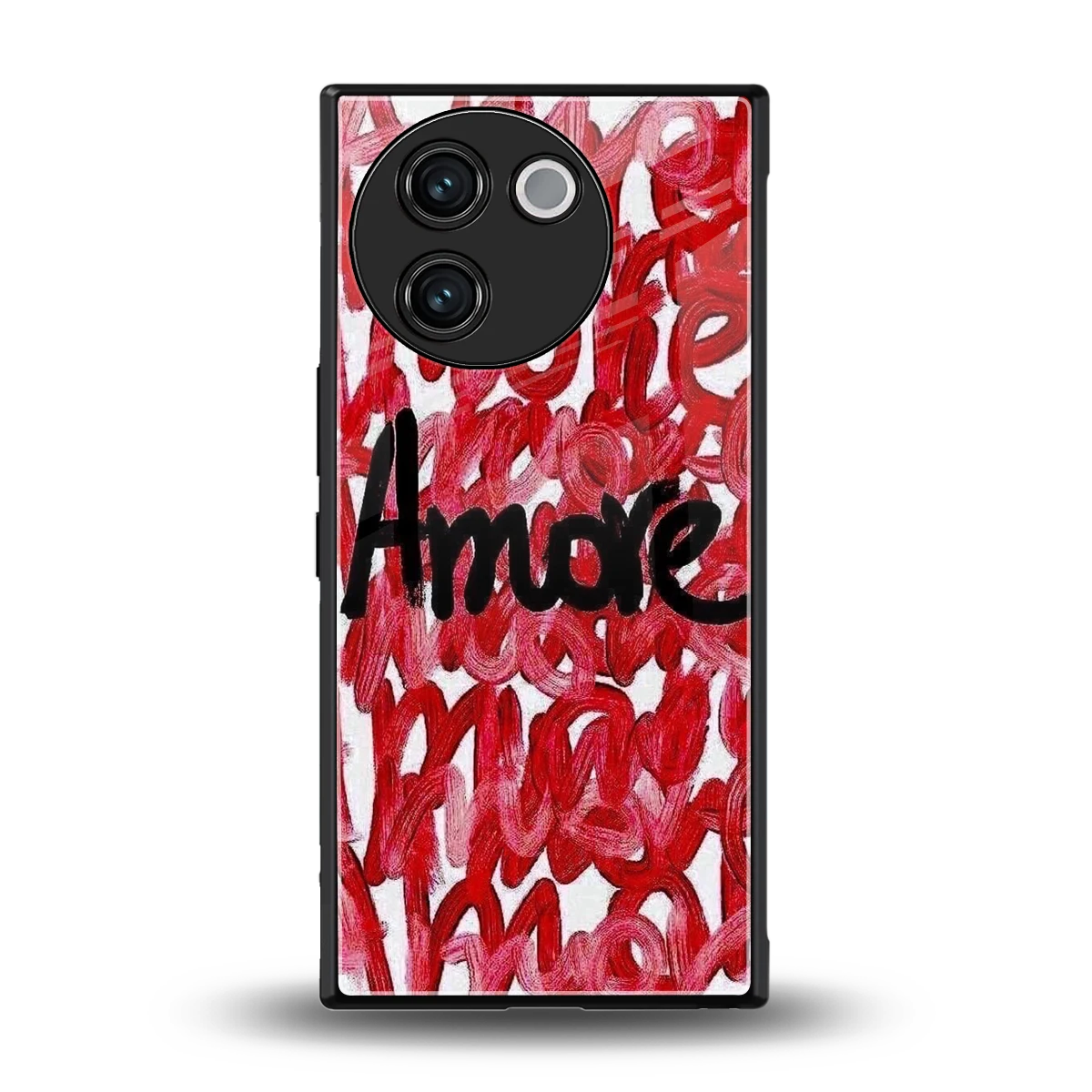 Amore back phone cover | glass case for vivo v30e