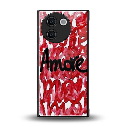 Amore back phone cover | glass case for vivo v30e
