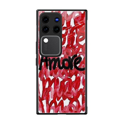 Amore back phone cover | glass case forvivo v30 pro