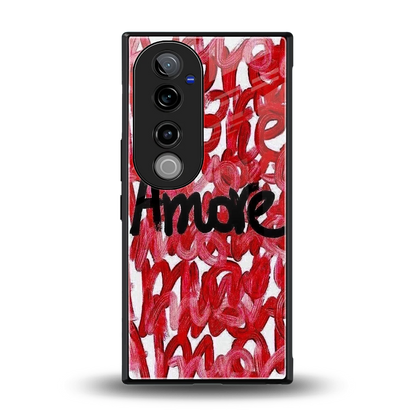 Amore back phone cover | glass case for vivo v40 pro