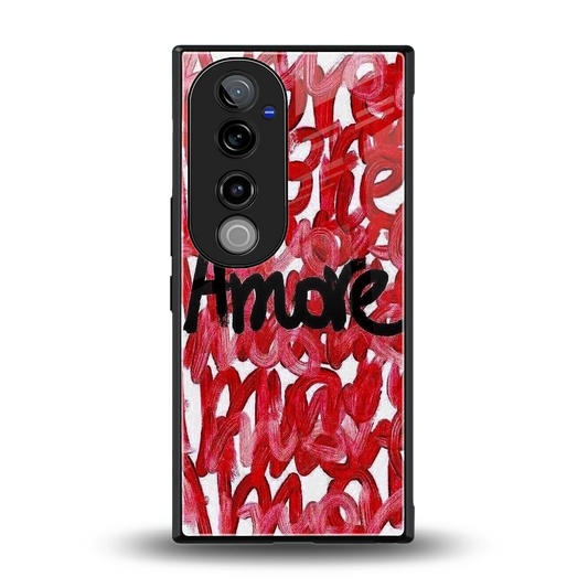 Amore back phone cover | glass case for vivo v40 pro