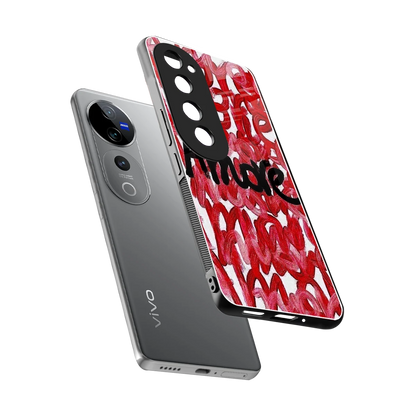 Amore sleek vivo v40 pro cover with tempered glass back and TPU edges