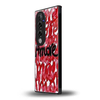 Amore vivo v40 pro mobile cover | shockproof glass phone case