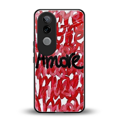 Amore back phone cover | glass case for vivo v40e