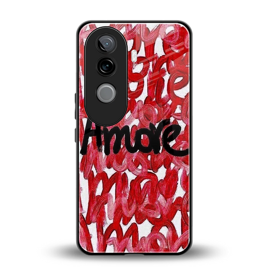 Amore back phone cover | glass case for vivo v40e