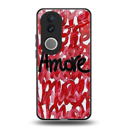 Amore back phone cover | glass case for vivo v50