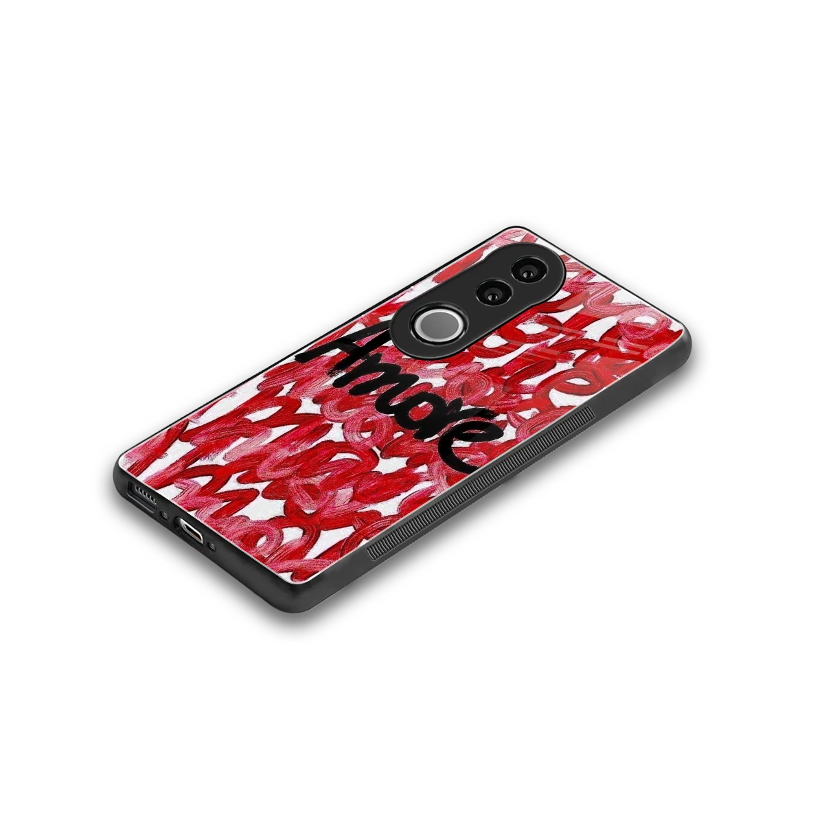 Amore stylish phone case for vivo v50 | glossy glass and slim fit