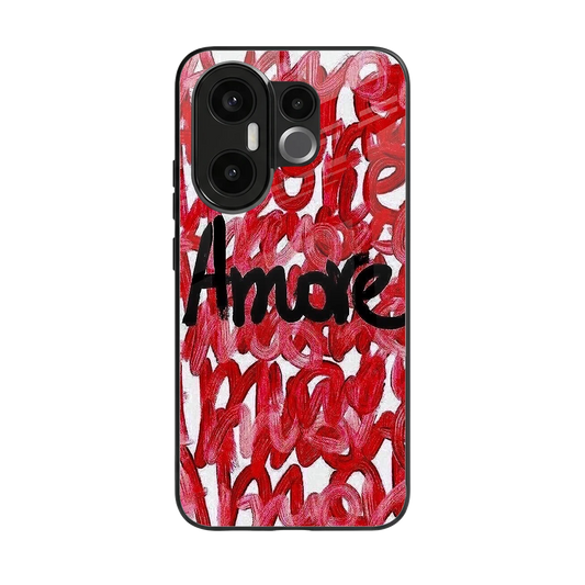Amore back phone cover | glass case for vivo x200 fe