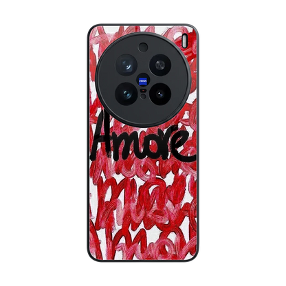 Amore back phone cover | glass case for vivo x200 pro