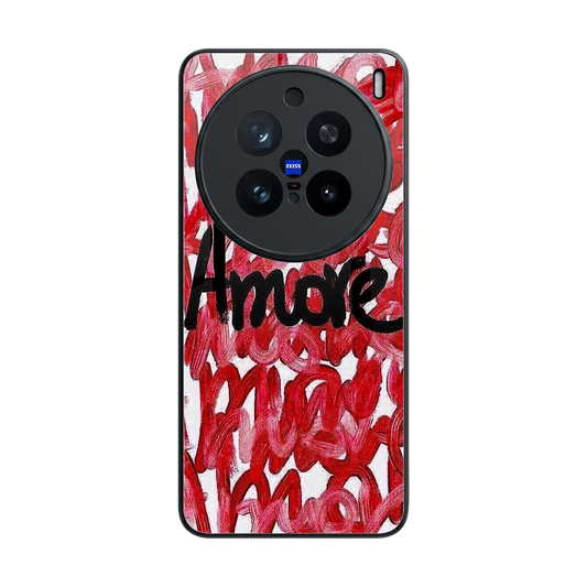 Amore back phone cover | glass case for vivo x200 pro