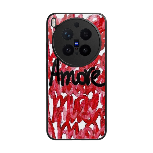 Amore back phone cover | glass case for vivo x300 pro