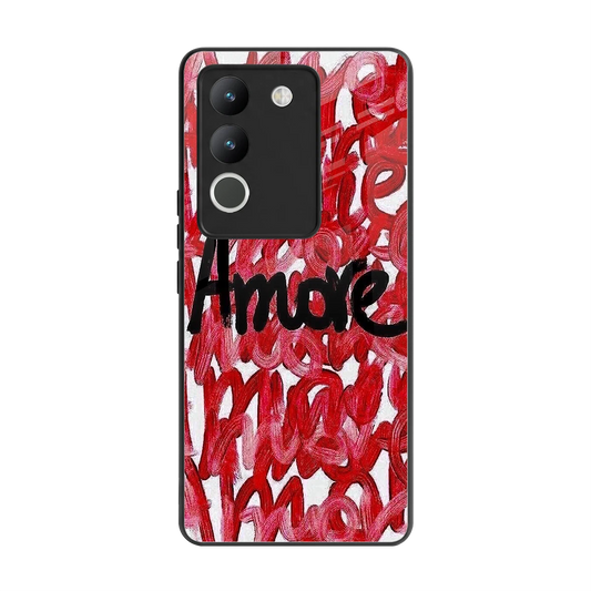 Amore back phone cover | glass case for vivo y200 5g