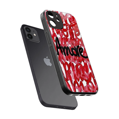 Amore sleek iphone 11 cover with tempered glass back and TPU edges