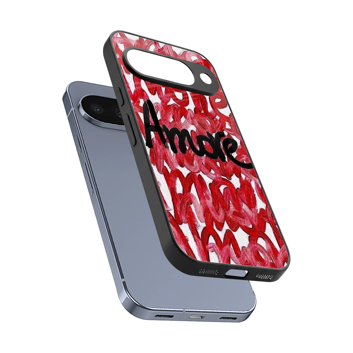 Amore sleek google pixel 10 cover with tempered glass back and TPU edges