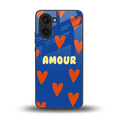 Amour Blue back phone cover | glass case for oneplus nord ce5 5g