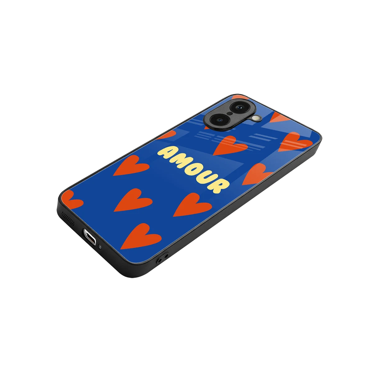 Amour Blue stylish phone case for oneplus nord ce5 5g | glossy glass and slim fit