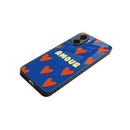 Amour Blue stylish phone case for oneplus nord ce5 5g | glossy glass and slim fit