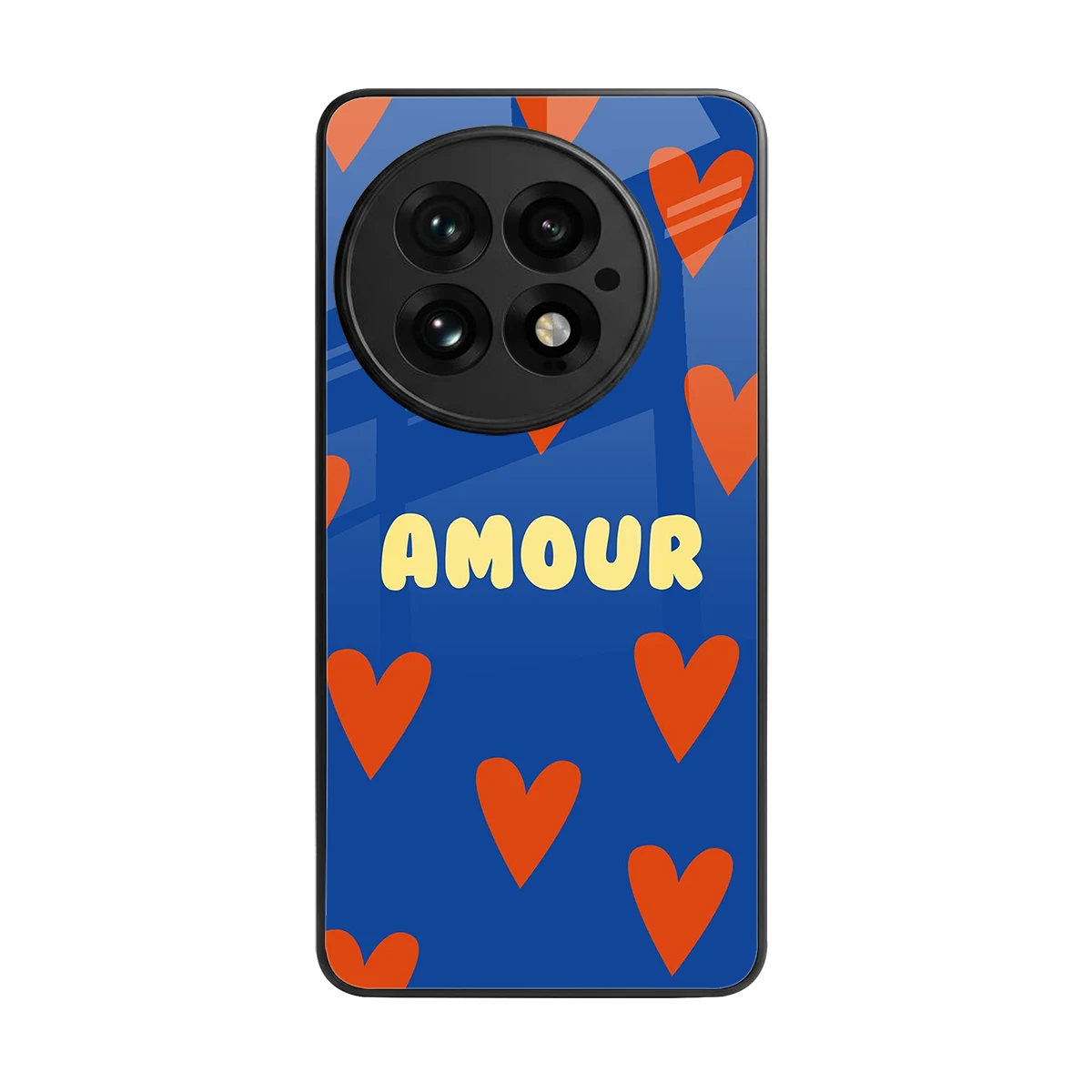 Amour Blue back phone cover | glass case for oneplus 13