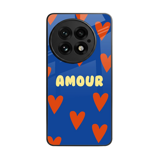 Amour Blue back phone cover | glass case for oneplus 13