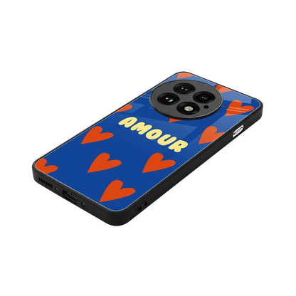 Amour Blue stylish phone case for oneplus 13 | glossy glass and slim fit