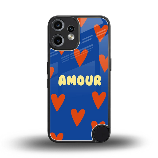 Amour Blue back phone cover | glass case for cmf nothing phone 2 pro