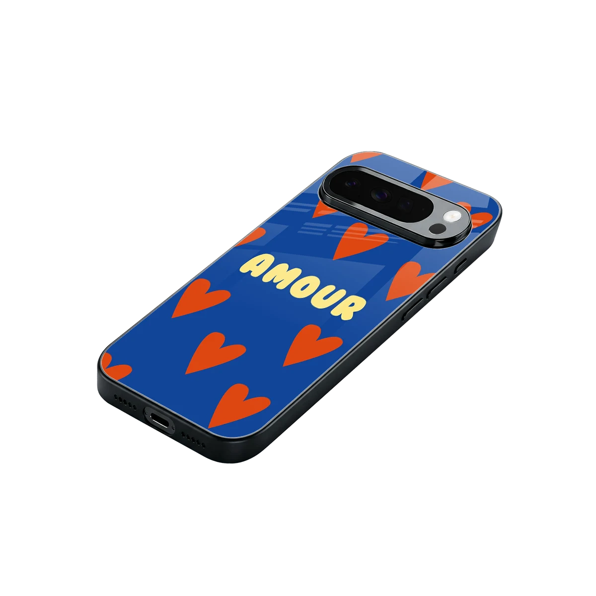 Amour Blue stylish phone case for google pixel 10 pro xl | glossy glass and slim fit