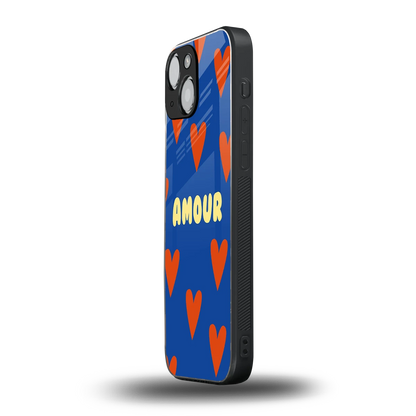 Amour Blue iphone 13 mini mobile cover | shockproof glass phone case