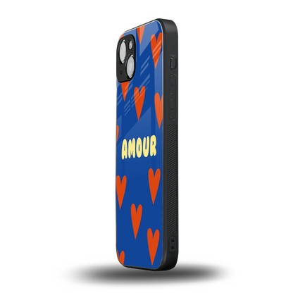 Amour Blue iphone 13 mobile cover | shockproof glass phone case