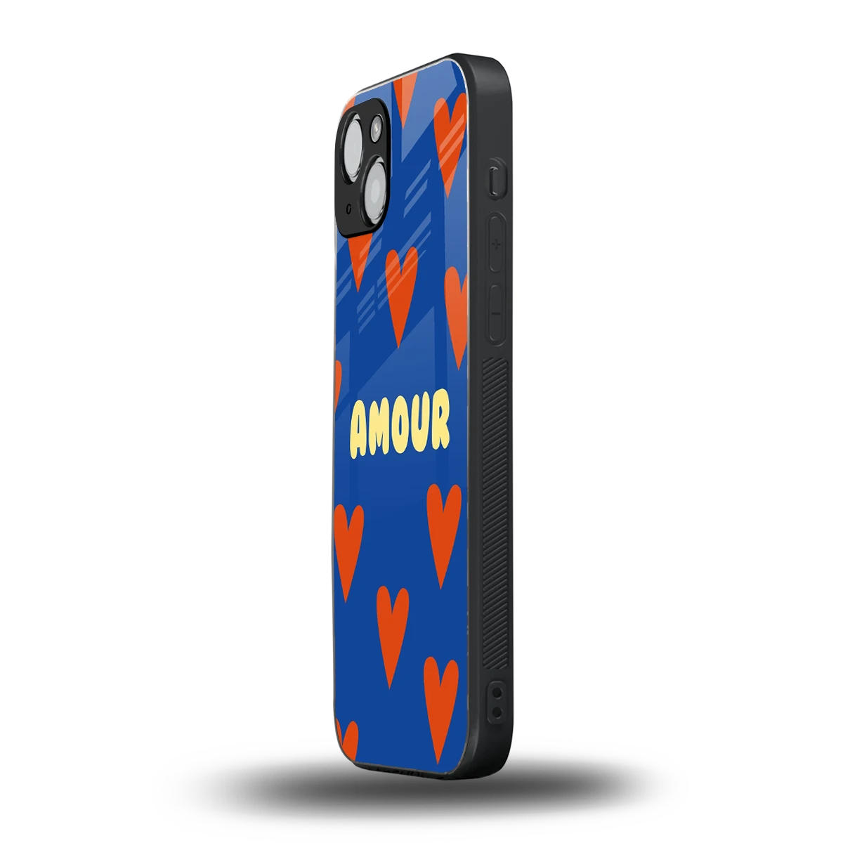 Amour Blue iphone 15 mobile cover | shockproof glass phone case