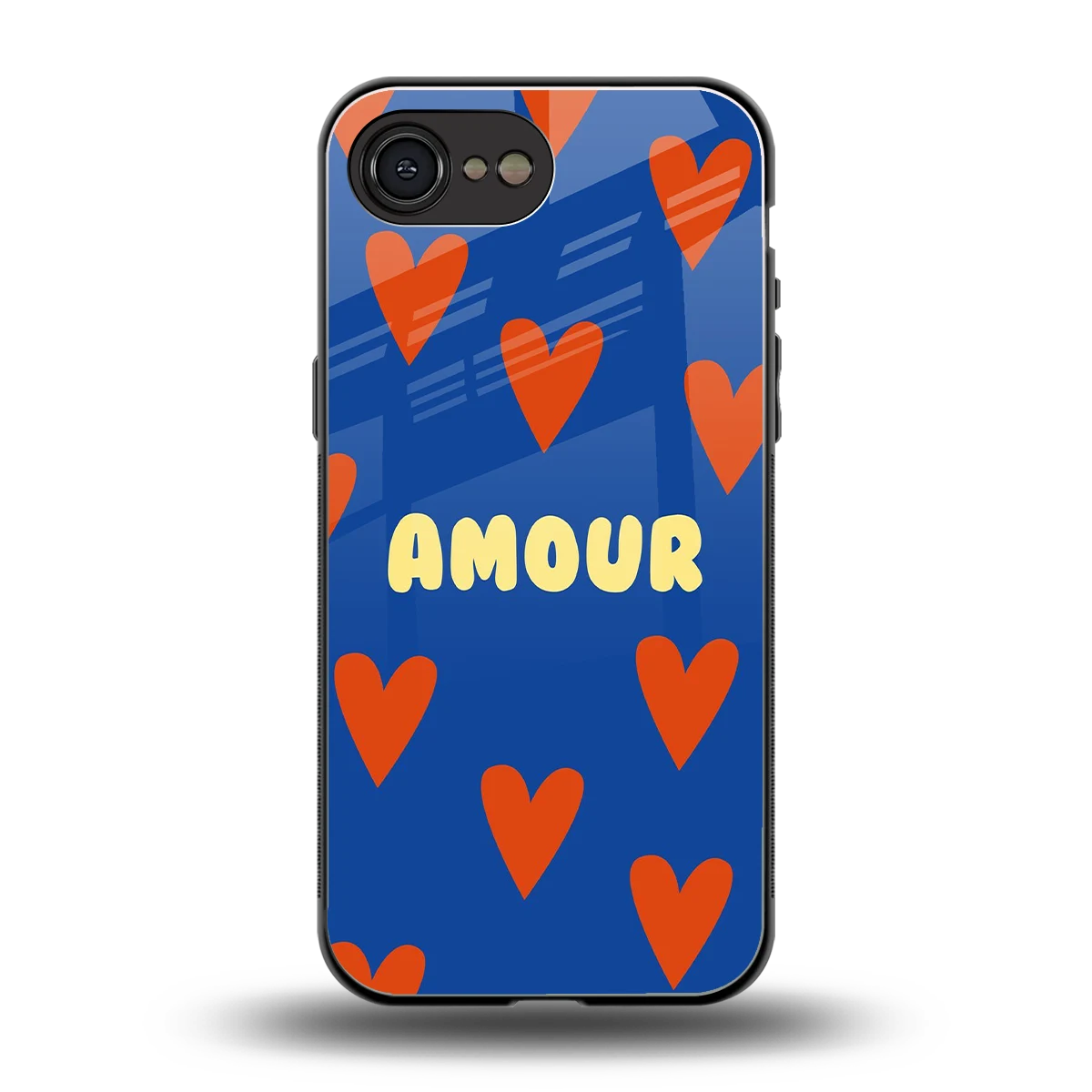 Amour Blue back phone cover | glass case for iphone 17e
