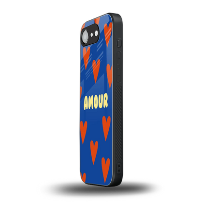 Amour Blue iphone 17e mobile cover | shockproof glass phone case
